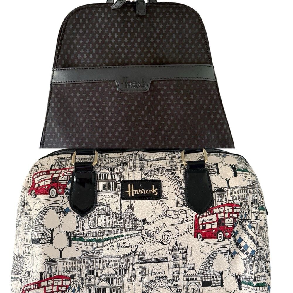 LOT/BUNDLE Harrods Purse Backpack Bag Handbag Monogram City London Big Ben